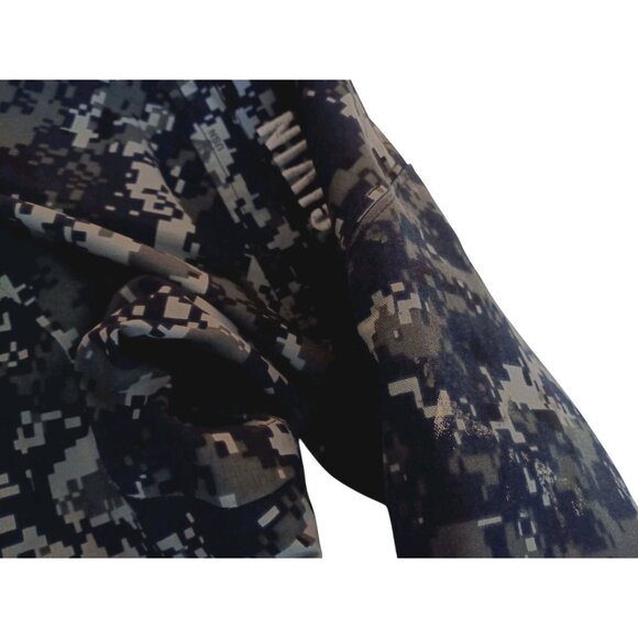 US NAVY Working Parka Mens Small Blue Camo Waterproof Full Double Zipper Jacket - Picture 6 of 10